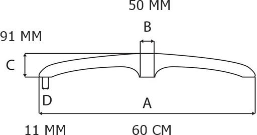 Stea pentru Scaun de Birou Metalic 5 Buc 60cm Argintiu