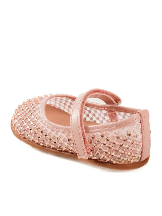 Kids Anatomic Ballerinas With Hoop & Loop Closure Pink
