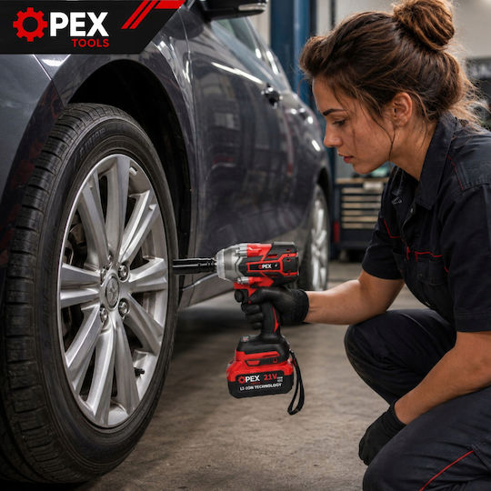 Verk Group Battery Powered Tool Set Angle Grinder & Impact Driver Brushless 21V with 2 Batteries 3Ah and Case