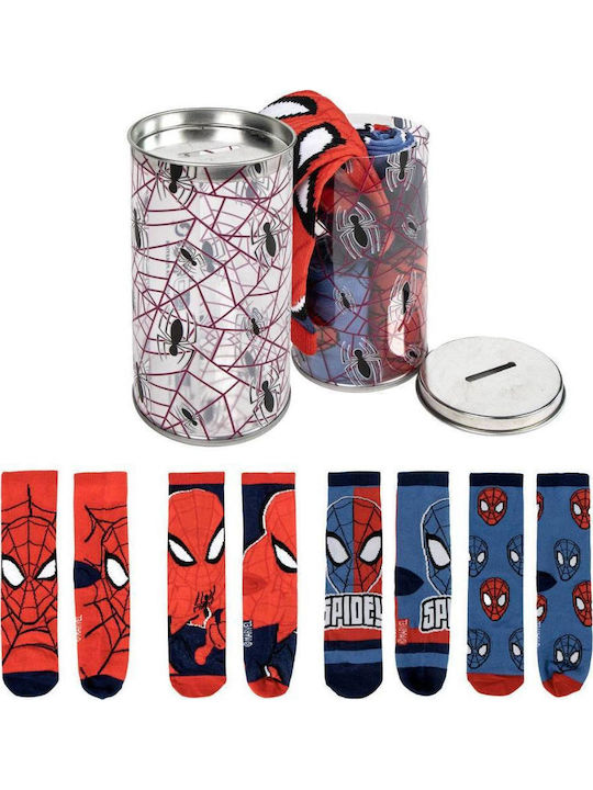 Spiderman Kindersocken RED-BLUE 4 Paar
