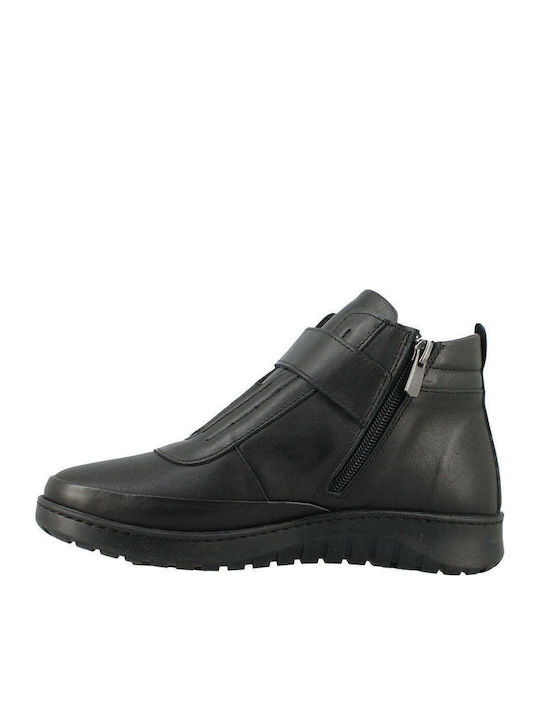 Leather Women's Ankle Boots Black
