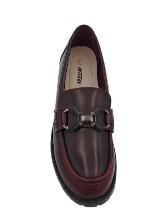 Damen Loafers in Burgundisch Farbe