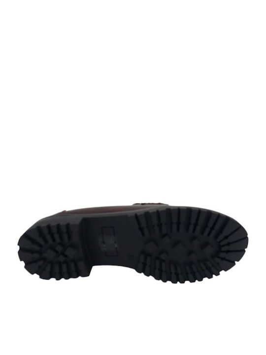 Damen Loafers in Burgundisch Farbe