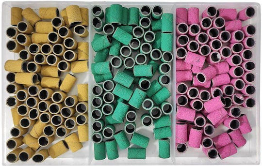Set Verschiedenes Nagelzubehör Ersatzteile Radkappen Schleifkörner Radkappen 80# 120# 180# 210 Stück+ Buffer Maniküre Pediküre 10 Stück+ Feilen Doppel Seite 100/180 12 Stück