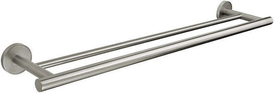 Inter Ceramic Doppel Wandhalterung für Badezimmerhaken mit Schrauben in Silber