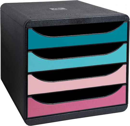 Exacompta Plastic Desktop Drawer Blue