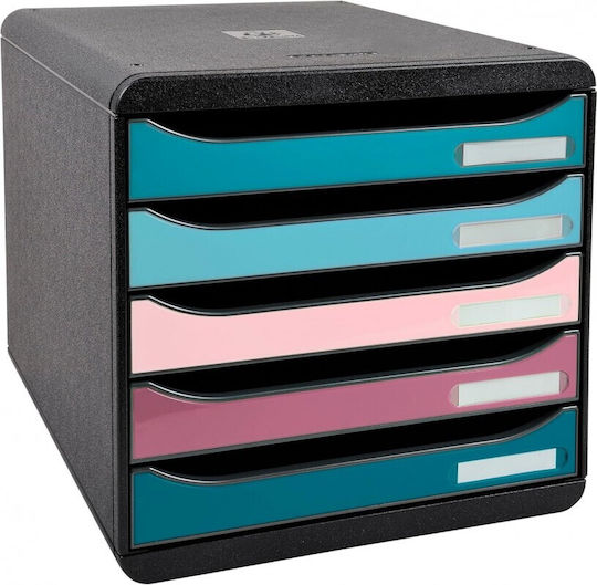 Exacompta Plastic Desktop Drawer Blue