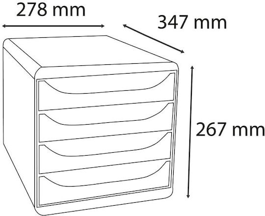 Exacompta Plastic Desktop Drawer Black