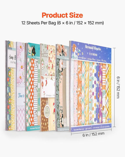 Vevor Double Sided Scrapbooking Leaves 72 Sheets 1 Piece