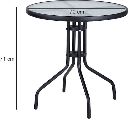 Τραπέζι 70x70x71 Μαύρο Τραπέζι 70x70x71 Μαύρο