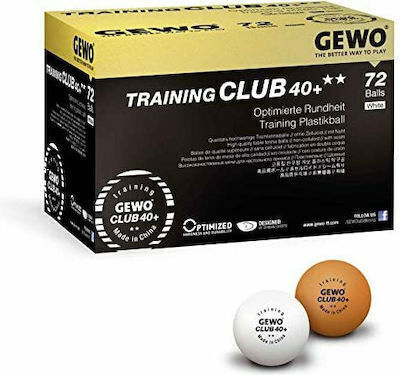 Gewo Ball Training Club 40+ Ping Pong Balls 2-Star 72pcs