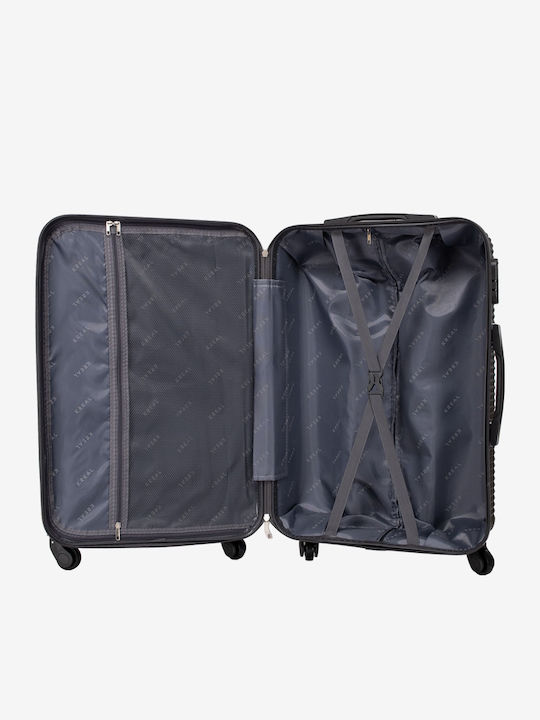 KREAL Голям Куфар за Пътуване Твърд Dark Gray с 4 Колелца Височина 77см