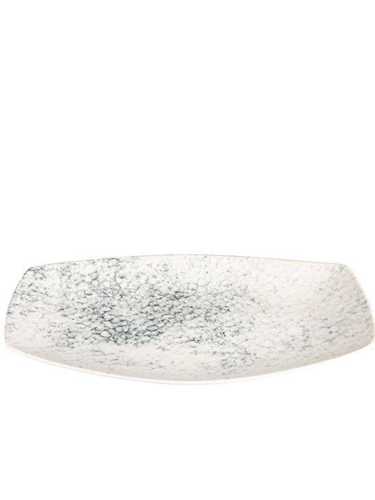 Porland Servierplatte Oval aus Porzellan Grau 19cm