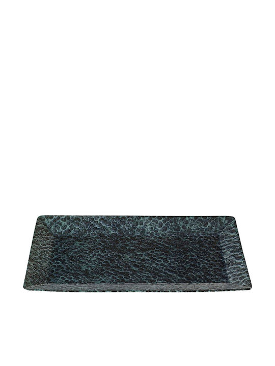 Porland Placă Joasă Rectangulară Din Porțelan Verde 32cm