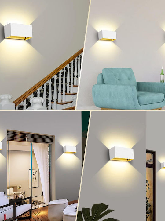 Επιτοίχιο Εξωτερικό Φωτιστικό LED IP65 20W με Θερμό Λευκό Φως