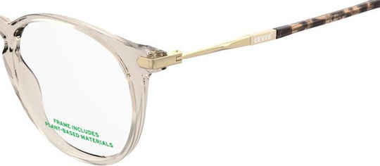 Levi's Lv 1089 Ham Gold Metal Prescription Eyeglass Frames