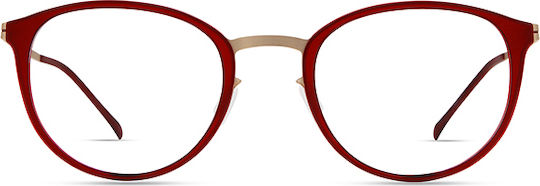 Modo 4094 Mred Red Gold Metal Prescription Eyeglass Frames