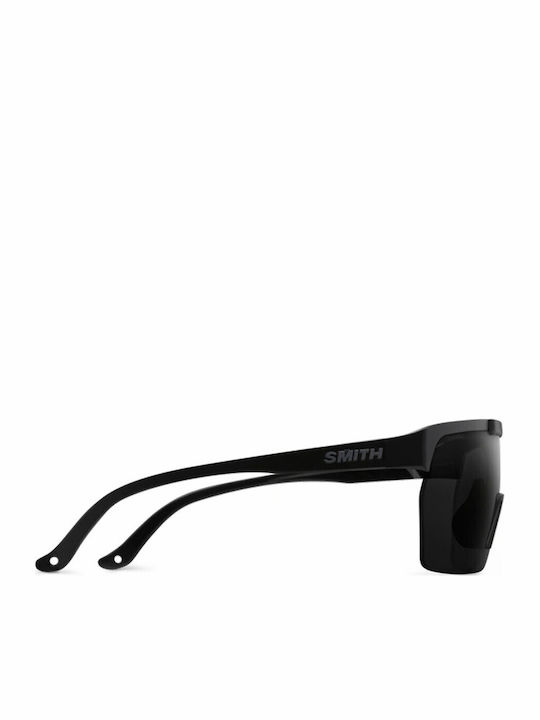 Smith Unisex Sunglasses With Black Frame And Black Polarized Lens