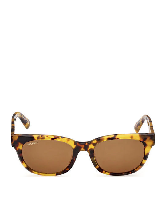 Max & Co Women's Sunglasses with Black Frame and Brown Lens MO0163 53E
