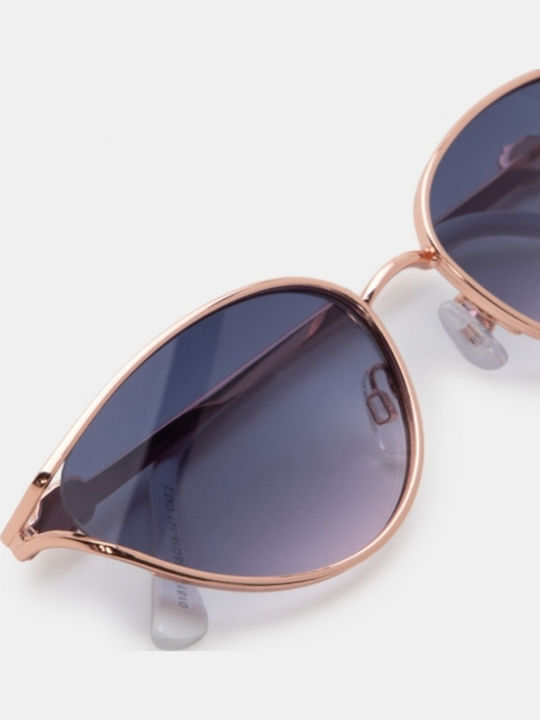 Luigi Blue Sunglasses With Metallic Frame Luigi Blue Sunglasses With Metallic Frame