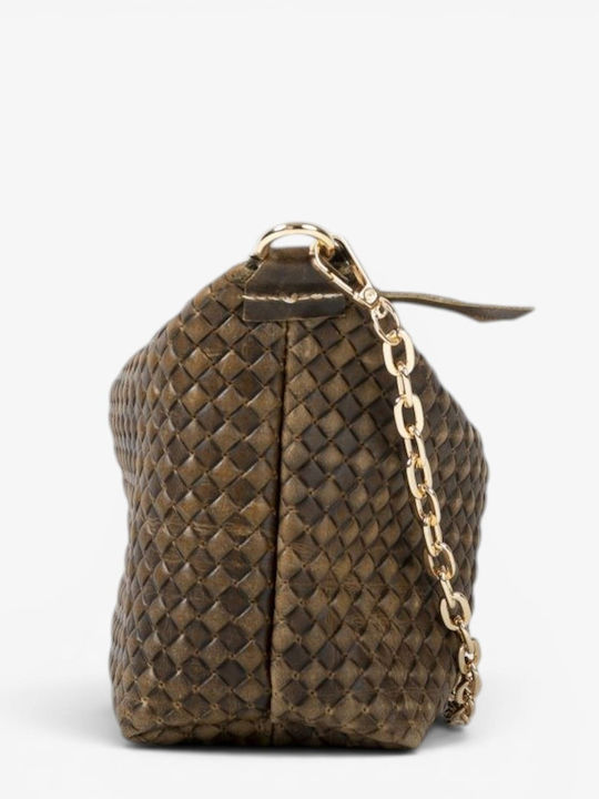 Women's Leather Shoulder Bag Green