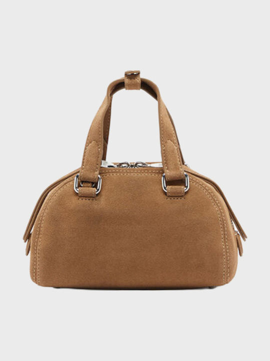 Leather Women's Shoulder Bag Beige