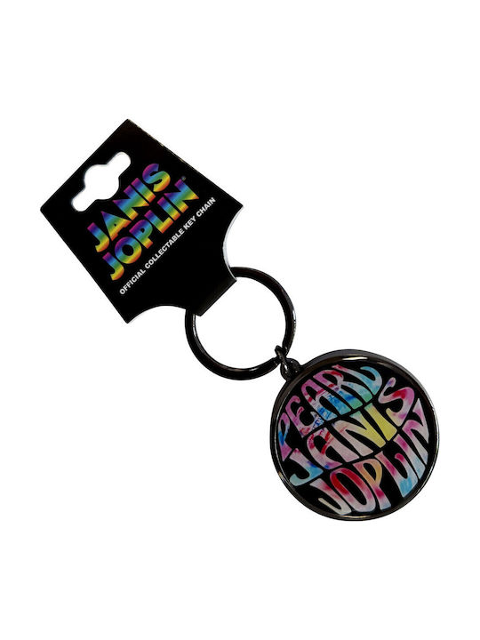 Janis Joplin Pearl Emblem Colour Metal Keychain Jopkey01