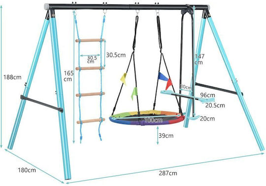 Western Digital Nest Hanging Swing 263x185x185cm Black