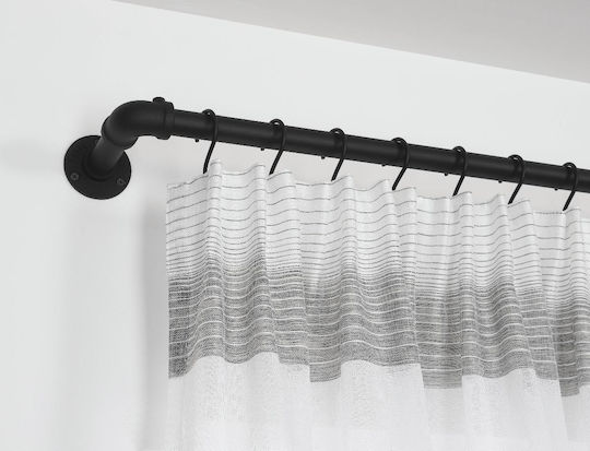 Μεταλλικό Κουρτινόξυλο Home Μονό Φ25mm Μεταλλικό Κουρτινόξυλο Home Μονό Φ25mm