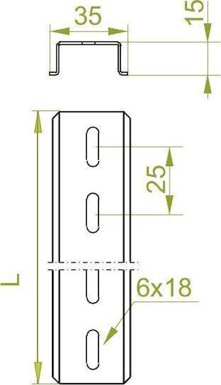 BAKS Șină de susținere Panou Electric 500buc 613220