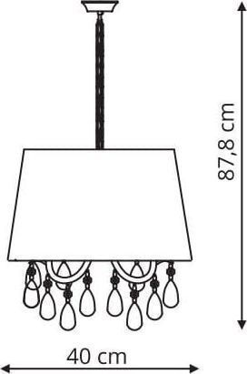 Light Prestige Pendant Light Silver with Crystals for Socket E14, E.14