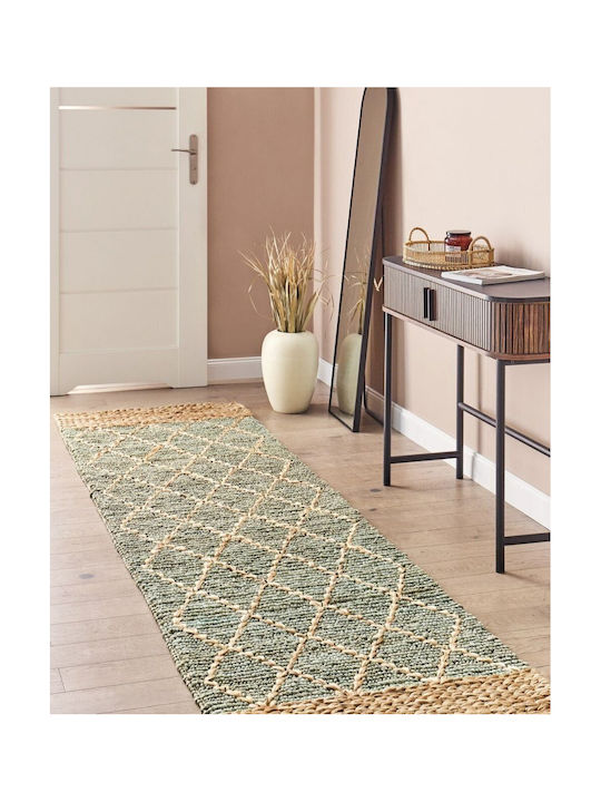 Beliani Χαλί Διάδρομος από Γιούτα Beige 80x300cm