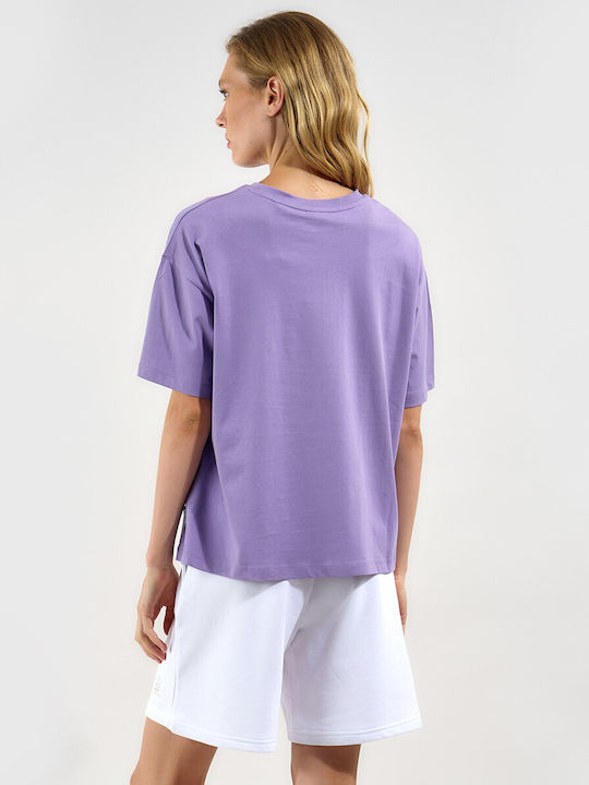 Γυναικείο Oversized T-shirt Μωβ