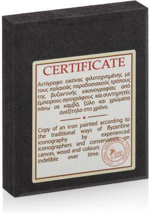 Panagia Vhematissa Icon Canvas Gold Background 6 X 5 Cm