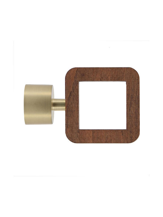 Vorhang Holz Ende Gold