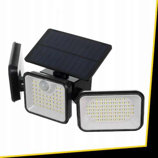 Likesmart Lampă Solară de Exterior 180 Led Senzor de Mișcare Pir Senzor de Amurg 3 Moduri de Iluminare Panou Solar 5.5v Ip65 Rezistent la Apă Unghi Reglabil Curte Grădină Alea Terasă 6000-7000k Negru