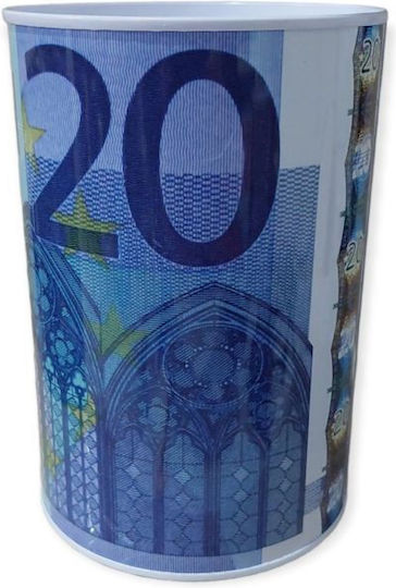 Sparbüchse Metallisch Design Papiergeld 20 Euro 15cm