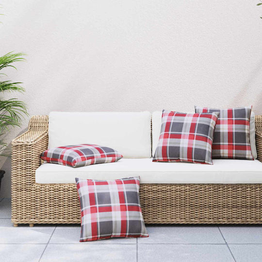 vidaXL Μαξιλάρι Κόκκινο 4τμχ 40x40εκ. vidaXL Μαξιλάρι Κόκκινο 4τμχ 40x40εκ.