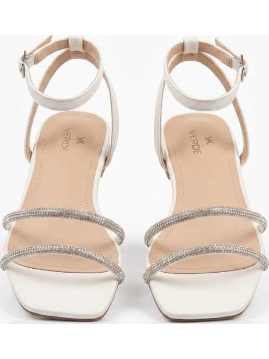 Women's White Flat Sandals