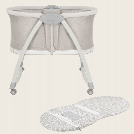 Lionelo Babywiege mit Matratze und Rädern Beiges