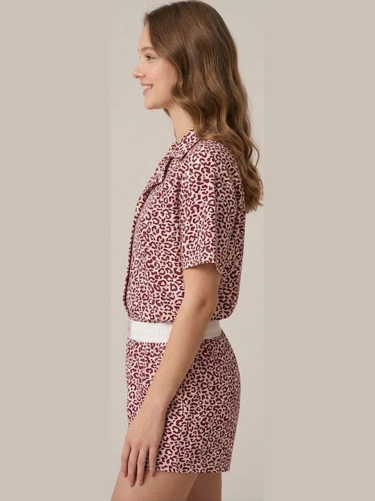 Set De Pijamale Dama De Vară Leopard Ip9127