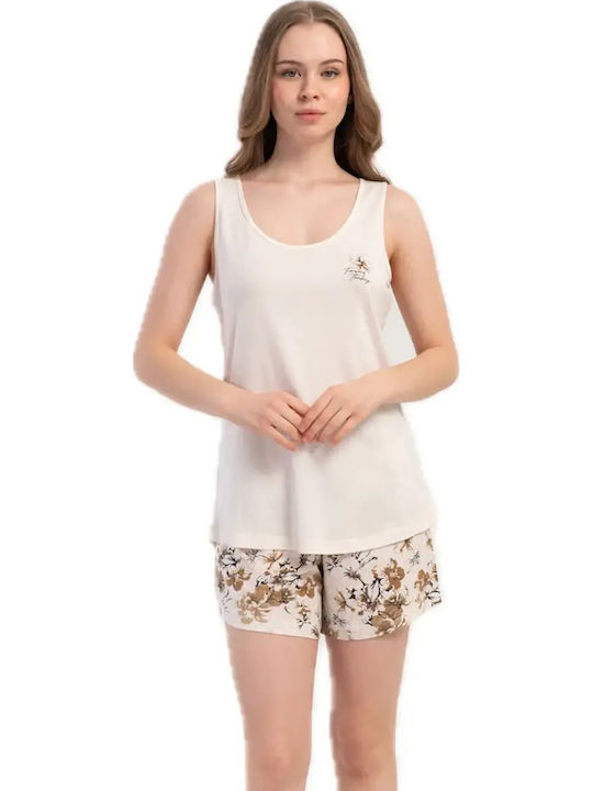 Kezokino Summer Women's Beige Pyjama Set