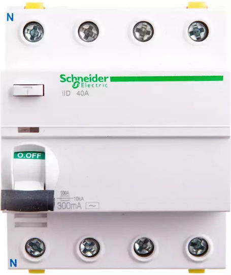 Comutator Diferențial Rig 4p 40a 0.3a Tip Ac Iid A9z14440