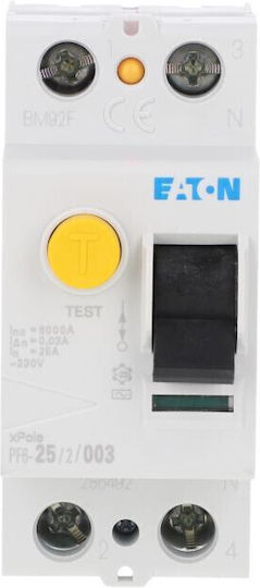 Eaton Differential Switch 2p 25a 0,03a Type Ac Pf6-25 2 003 286492