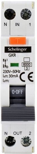 Rcbo Connector 1P B 20A 30mA Type AC Schelinger