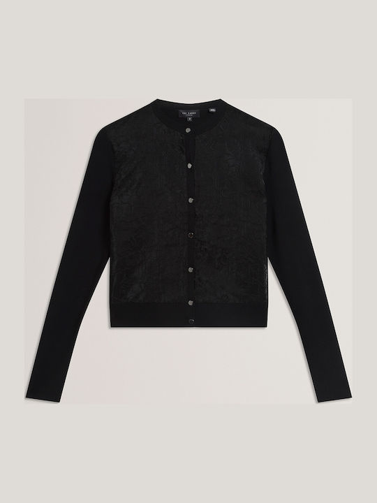 Damen Gestrickte Strickjacke Schwarze