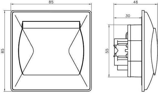 Ospel Single Power Socket Beige