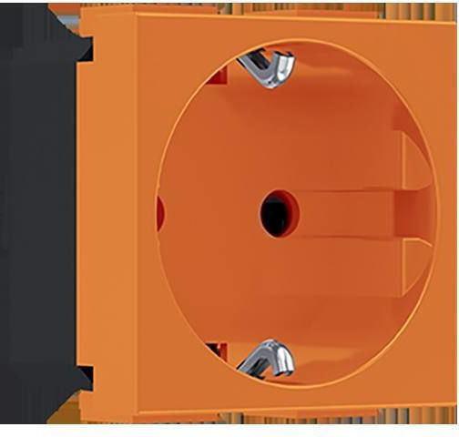 Aca Modys Einzeln Gemauert Stromsteckdose Orange 1Stück