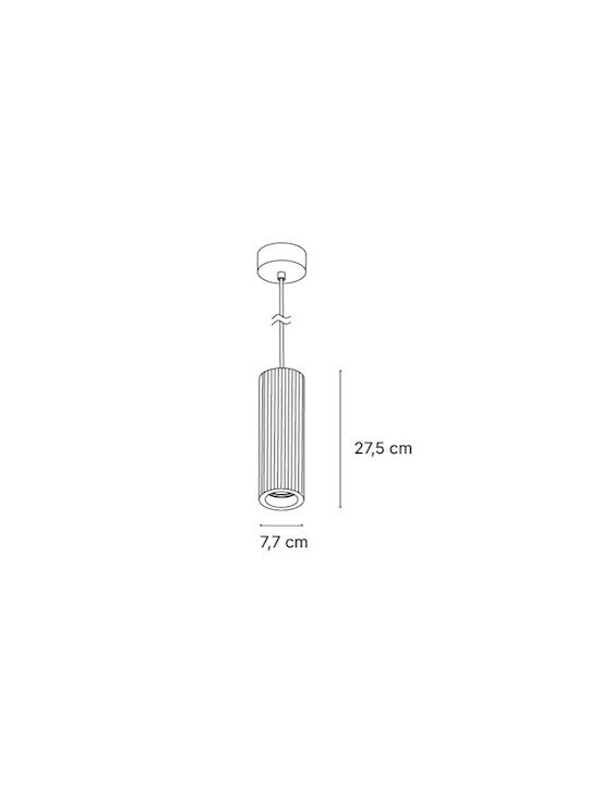 Inlight Pendant Ceiling Light Orange with GU10 Socket 29.5x29.5cm