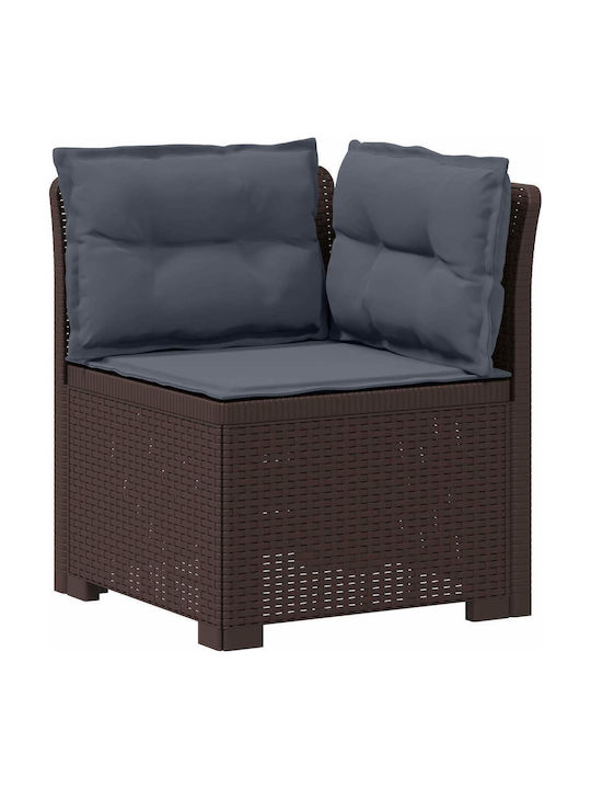 Outdoor Corner Sofa Made of Polypropylene with Cushions